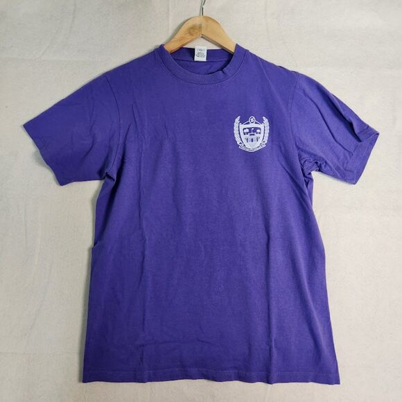 Sporty & Rich Purple “Hotel and Spa” Crest Logo 100% Cotton Tee  | Size S - Picture 2 of 11